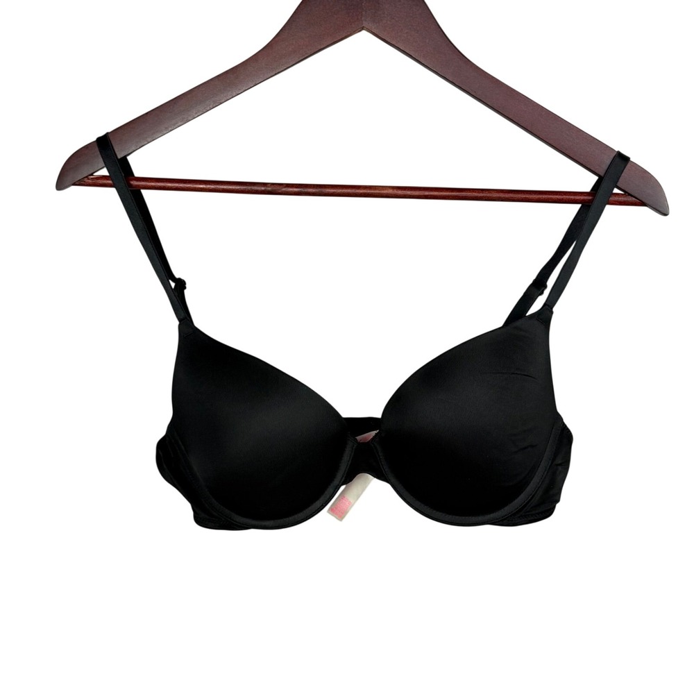 Victoria's Secret PINK Push-Up Bra 34C Black Everyday Wear